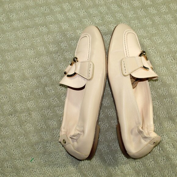 AGL Sheryl Women's 9 / 39.5 Pale Pink Soft Leather Round Toe Moccasin Flats - Picture 4 of 6